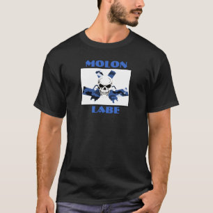 Men's Dark T-shirt Molon Labe Pistols & Skull