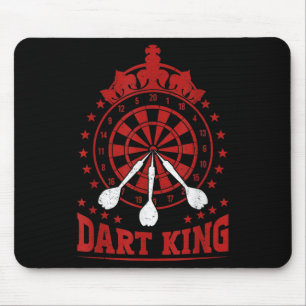 Mens Dart Player Cool Quote The King Of Darts  Mouse Pad