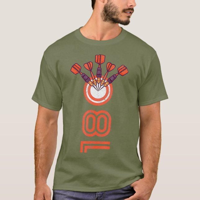 Mens Dartboard Darts 180 Dartplayer T-Shirt (Front)