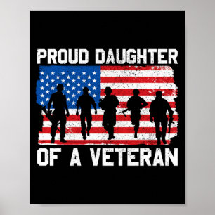 Mens Daughter Of Veteran Memorial Day Patriotic Poster