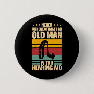 Mens Deaf Awareness ASL and Deaf Pride 6 Cm Round Badge