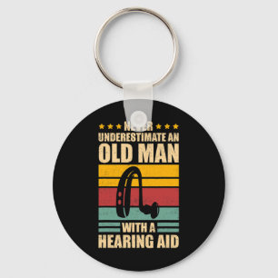 Mens Deaf Awareness ASL and Deaf Pride Key Ring