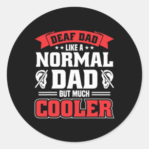 Mens Deaf Pride Hearing Loss Awareness Deaf Awaren Classic Round Sticker