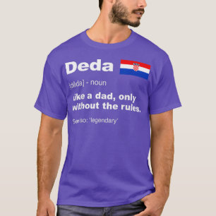 Mens Deda Definition Croatian Grandpa  Fathers T-Shirt