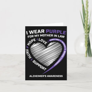 Mens Dementia Gifts Mother In Law Purple Mum Card