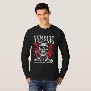 Men's "Demonic" Sovereign Skull Hoodie - Dark T-Shirt