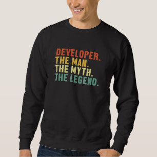 Mens Developer Man Myth Legend Coder Engineer Soft Sweatshirt