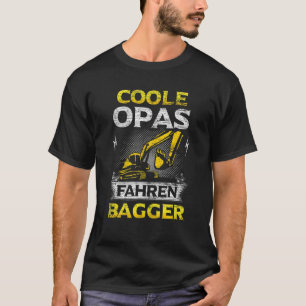Mens Digger Driver Grandpa Construction Machine D T-Shirt