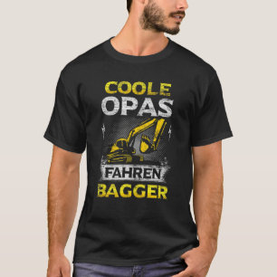 Mens Digger Driver Grandpa  Construction Machine D T-Shirt