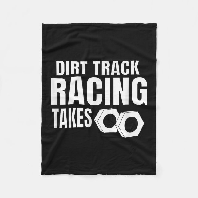 Mens Dirt Track Racing Funny Race Quote Sprint Car Fleece Blanket (Front)