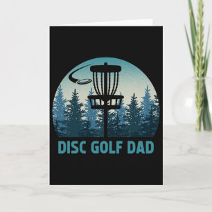 Mens Disc Golf Dad Vintage Father's Day Frisbee Go Card