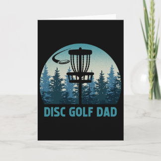 Mens Disc Golf Dad Vintage Father's Day Frisbee Go Card