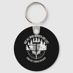 Mens Disc Golf Not All Who Wander Are Lost Looking Key Ring