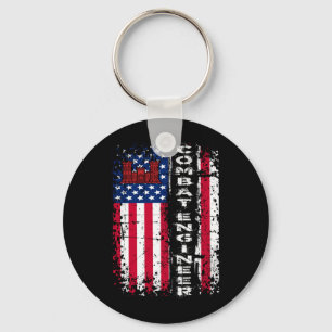 Mens Distressed Aamerican Flag - Aamerican Key Ring