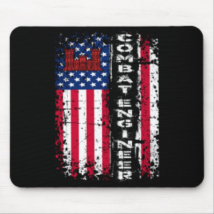 Mens Distressed Aamerican Flag - Aamerican Mouse Pad