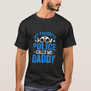 Mens Distressed Men My Favourite Police Calls Me D T-Shirt
