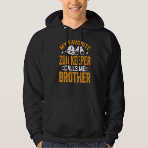 Mens Distressed Men My Favourite Zoo Keeper Calls Hoodie
