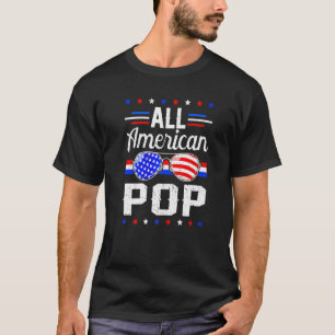 Mens Distressed Usa Flag All American Pop 4th Of J T-Shirt