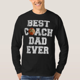 Mens Distressed Vintage Best Netball Coach Dad Fat T-Shirt
