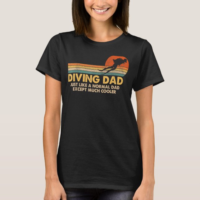 Mens Diving Dad For Father Funny Scuba Diving Dad  T-Shirt (Front)