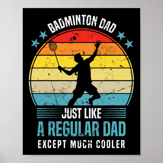 Mens Dminton Dad Funny Dminton Lover Saying  Poster (Front)