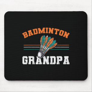 Mens Dminton Grandpa Shuttle Grandfather Men Dmint Mouse Pad