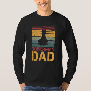 Mens Doberman Dad Vintage Dog Dogs Paw Doberman Ac T-Shirt