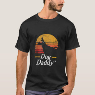 Mens Doberman Dog Daddy Sunglasses Graphic Father  T-Shirt