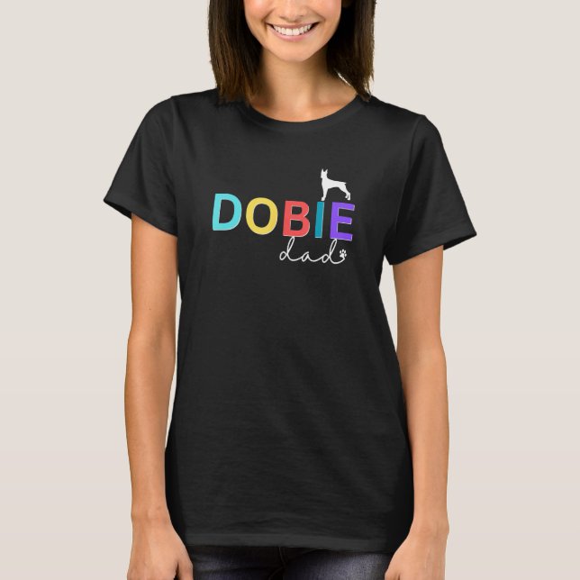 Mens Dobie DAD Doberman Pinscher Dad T-Shirt (Front)