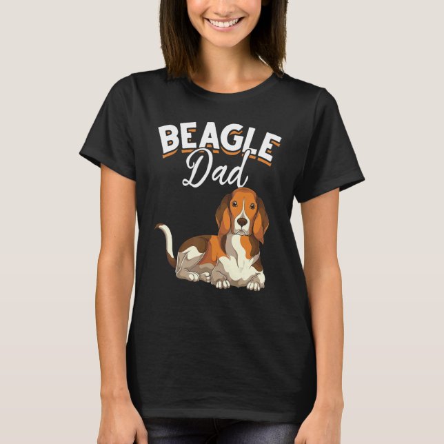 Mens Dog Dad Dog Owner Pet Animal Fathers Day Beag T-Shirt (Front)
