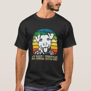 Mens Dog Dad Retro Best Jack Russell Terrier Dog D T-Shirt