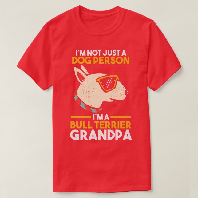 Mens Dog Grandfather Bull Terrier Grandpa  T-Shirt (Design Front)