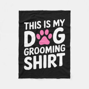 Mens dog groomer funny dog pet stylist men women fleece blanket