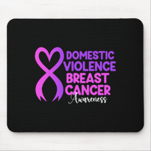 Mens Domestic Violence And Breast Cancer Awareness Mouse Pad