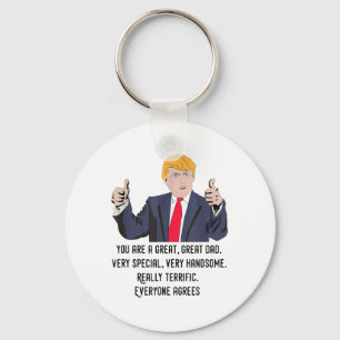 Mens Donald Trump Funny Fathers Day Tee For Best D Key Ring