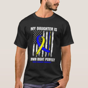Mens Down Syndrome Awareness Daughter Mum Dad Amer T-Shirt