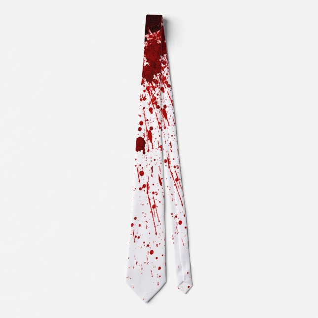Mens Dress Tie Blood Splatter Vampire Gothic Horro (Front)
