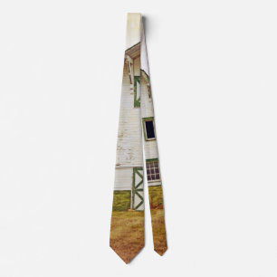 Mens Dress Tie Sunset Barn Country Rustic Field Ha