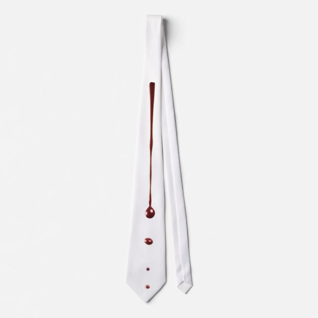 Mens Dress Tie zombie blood drip vampire Gothic (Front)