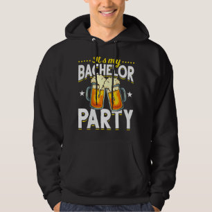 Mens Drinking Beer Party Wedding Groom Bachelor P Hoodie