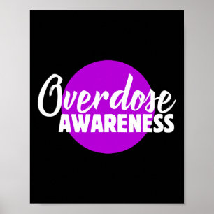Mens Drug Overdose Awareness Oploid Faith Hope End Poster