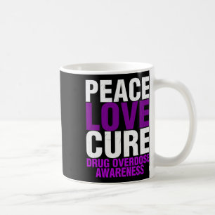 Mens Drug Overdose Awareness Peace Love Cure End A Coffee Mug