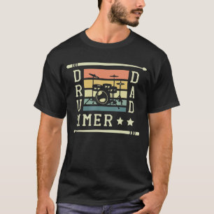 Mens Drummer Dad Drum Stick Musician Percussion In T-Shirt