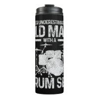 Mens Drummer Gift Never Underestimate An Old Man W