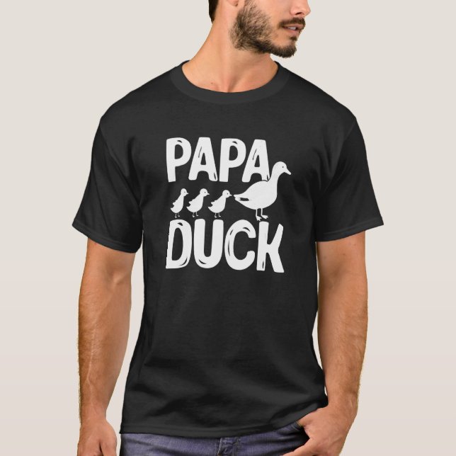 Mens Duck  Ducks Papa Duck T-Shirt (Front)