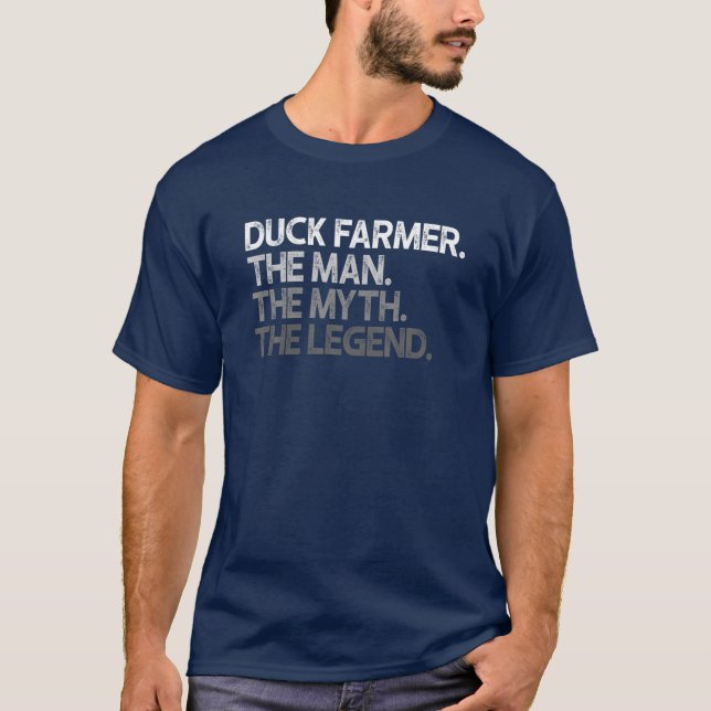 Mens Duck Farmer Man The Myth Legend Gift T-Shirt (Front)