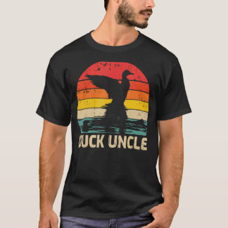 Mens  Duck  Vintage Retro Duck Uncle Father's Day T-Shirt