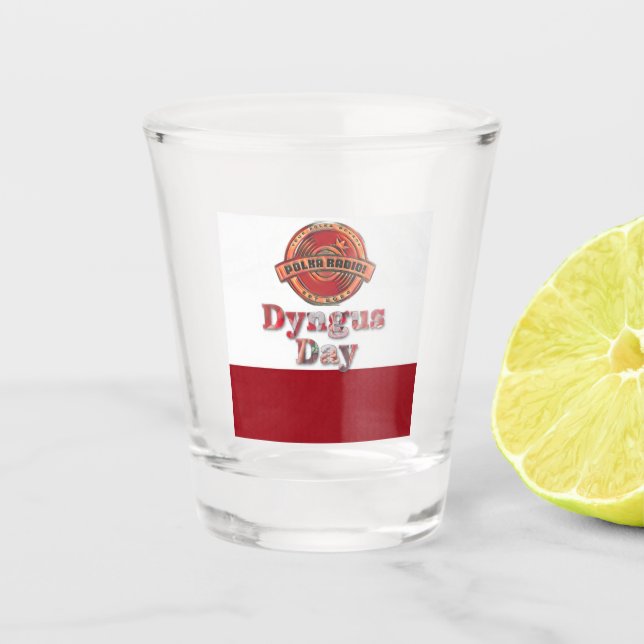Men's Dyngus Day Polka Radio Shot Glass (Front)