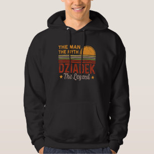 Mens Dziadek The Man Myth Legend Retro Grandpa Fat Hoodie