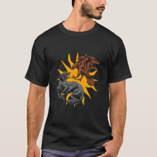 Mens Eagle Attacking Wolf For Eagle T-Shirt